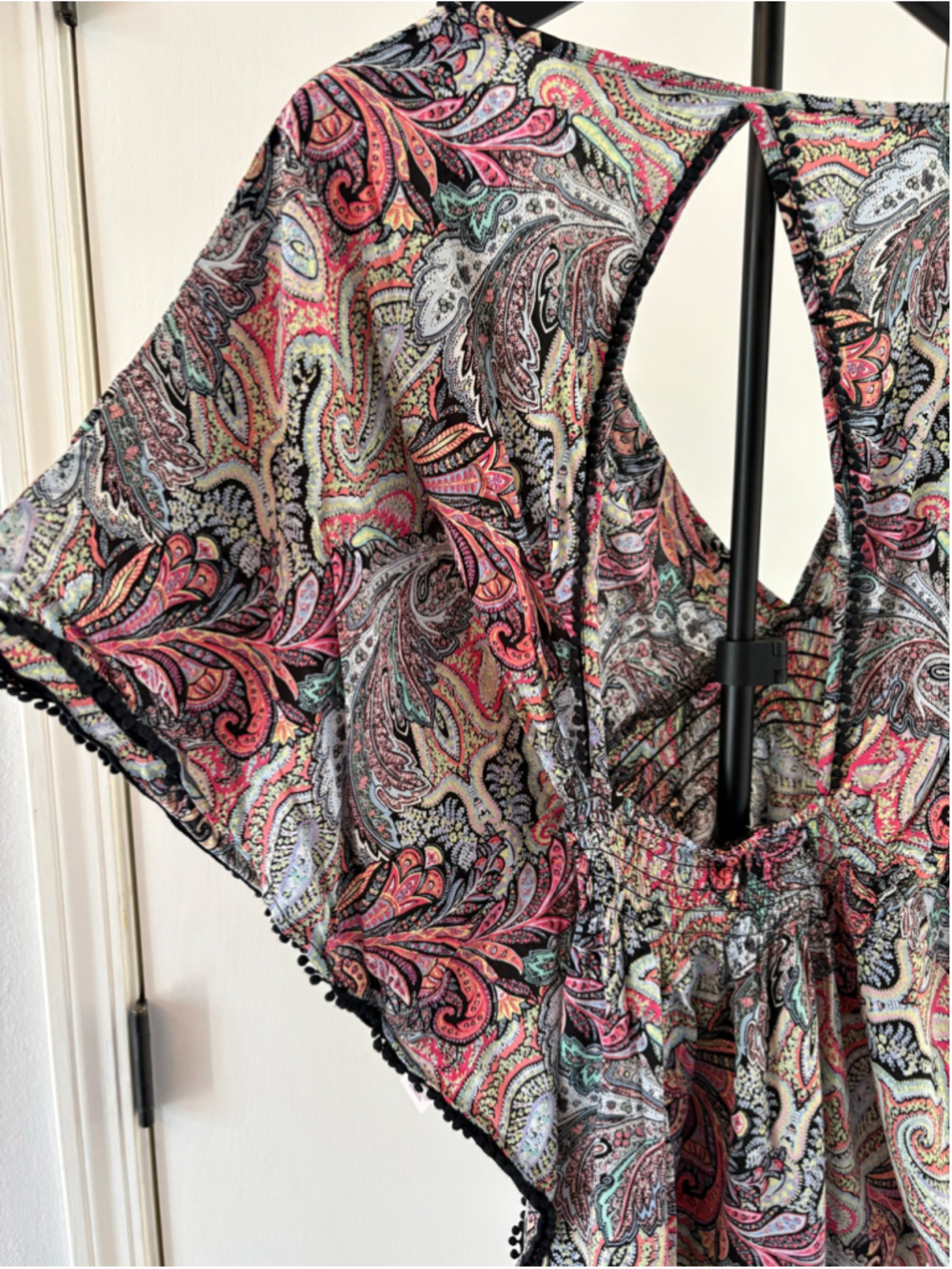 Victoria's Secret Plunge-Front Paisley Caftan Swim Cover Up Size Medium - Picture 6 of 10